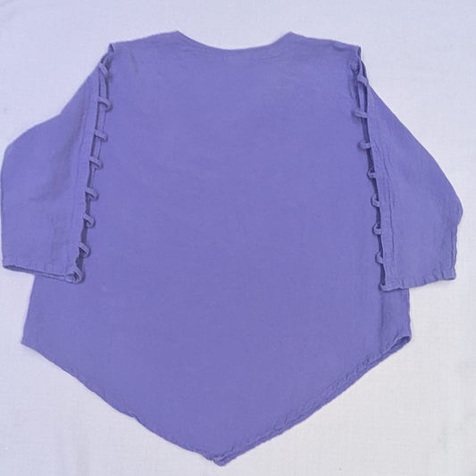 lilac cut out blouse