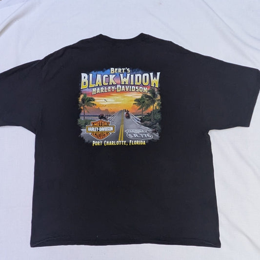 Black Widow Harley Davidson tee