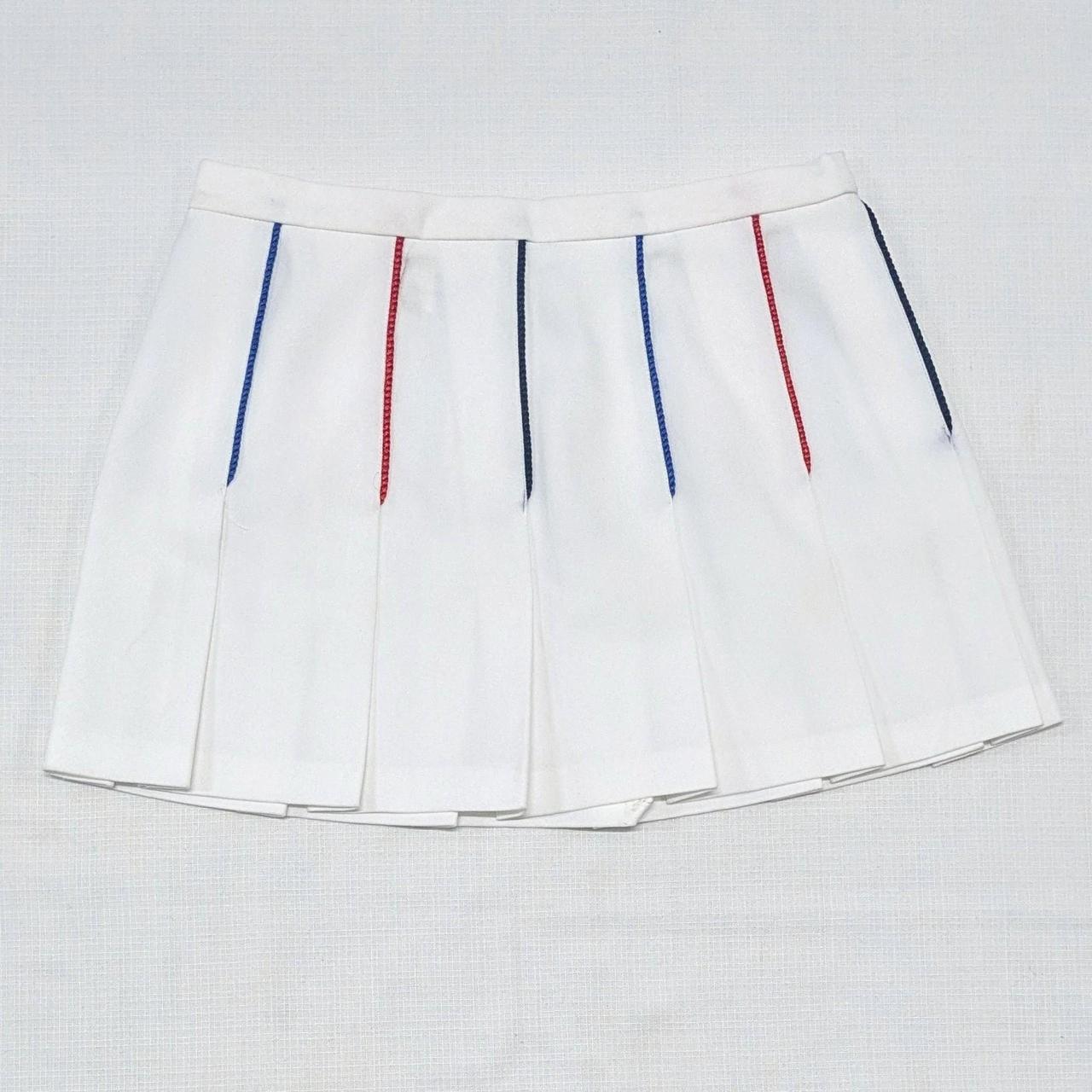 Vintage White Pleated Mini Skirt