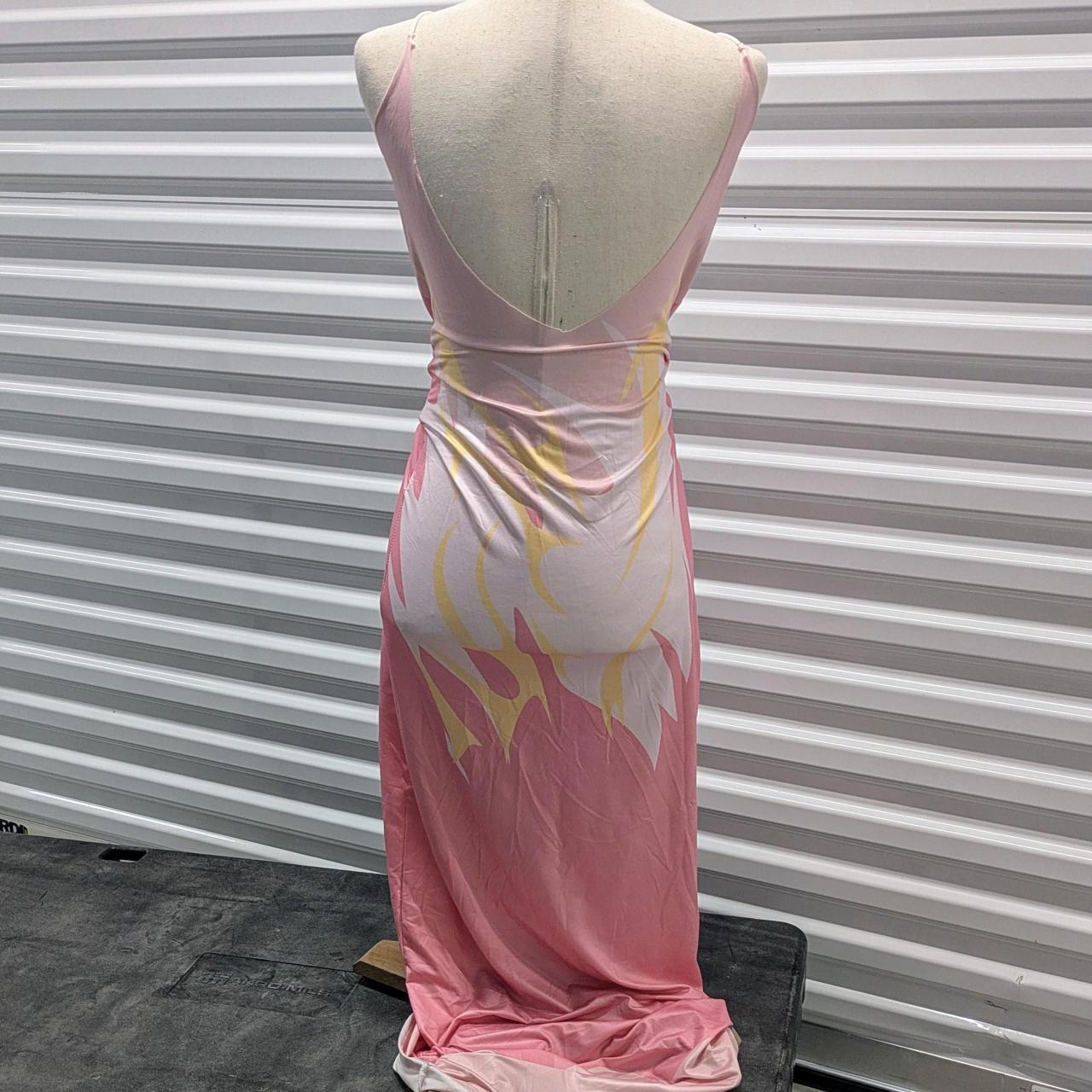 Pink And Yellow Maxi Dress