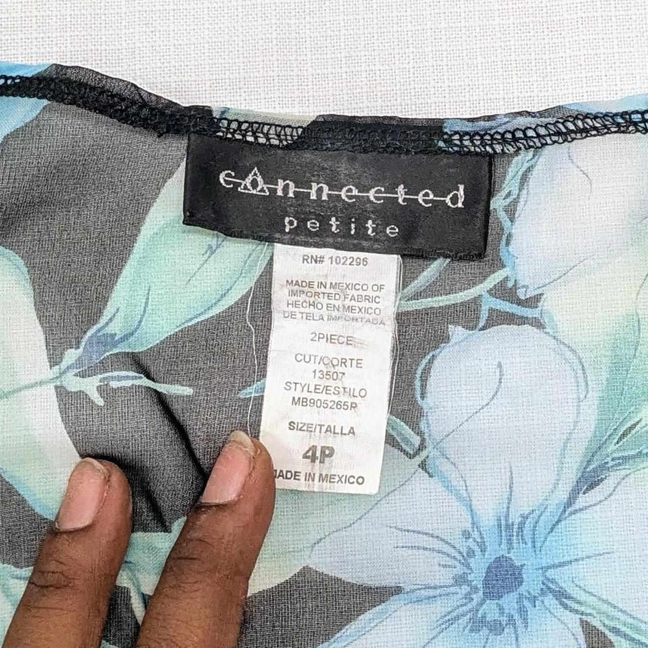 Sheer Black And Blue Floral