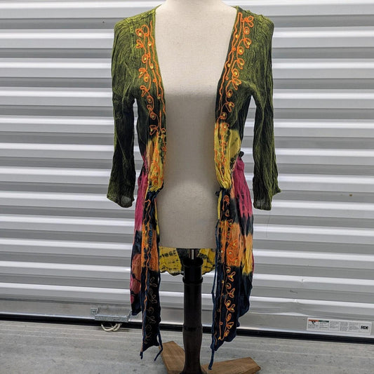 Boho Tie Dye Green And Orange