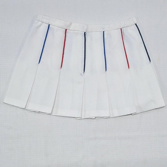 Vintage White Pleated Mini Skirt