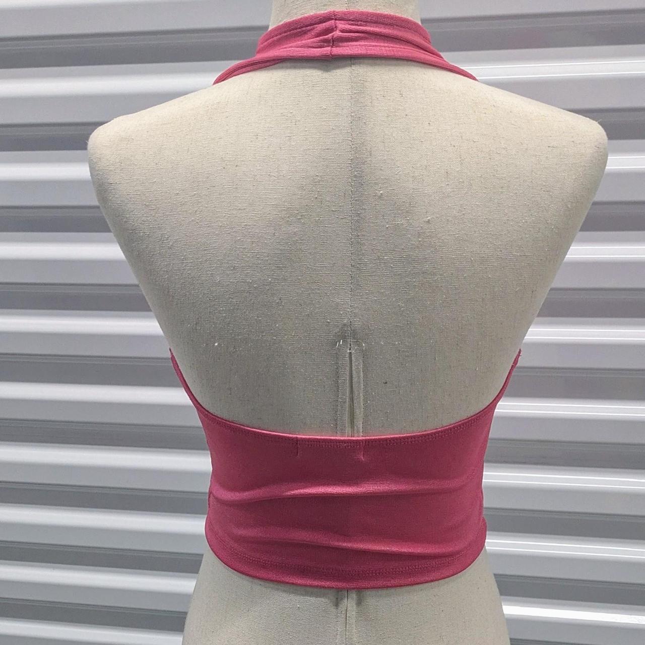 Vintage Bubblegum Pink Halter Crop