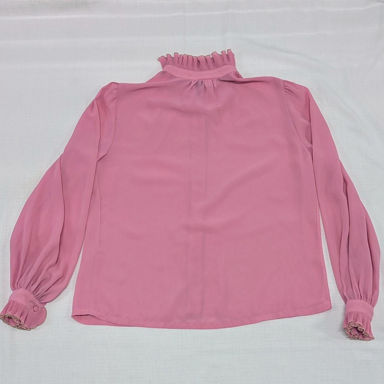 Vintage Pink And Gold Ruffle top
