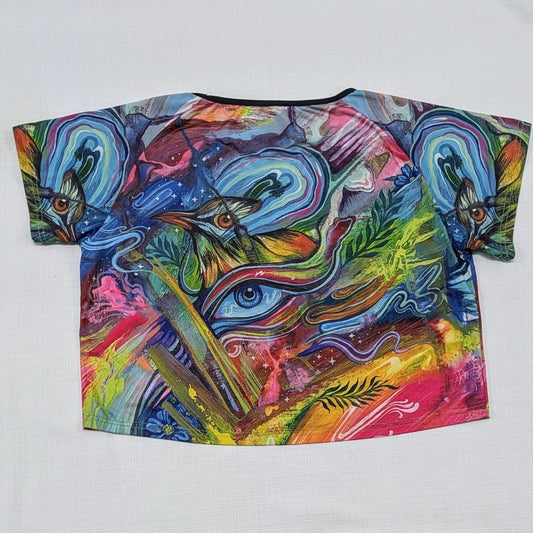 Psychedelic Multi Coloured Crop Top