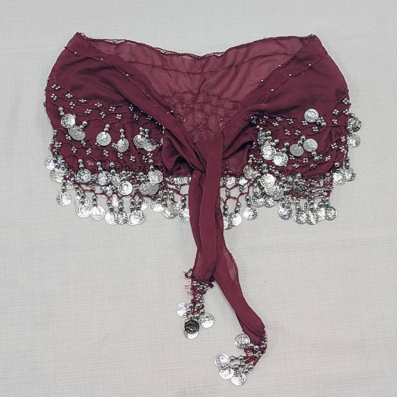 Burgundy Belly Dance Scarf