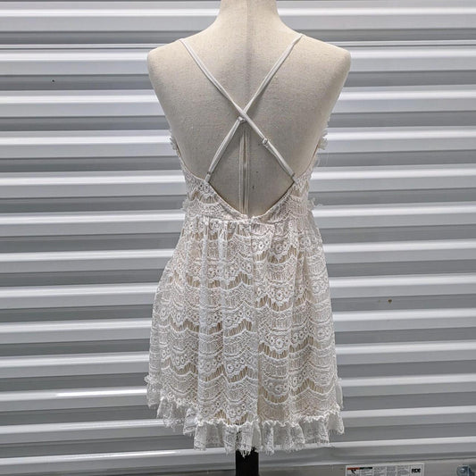 White Lace Mini Dress
