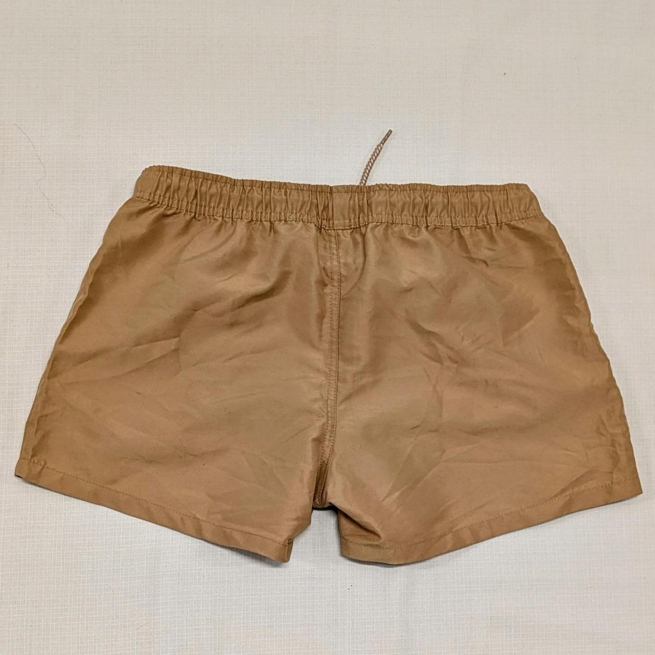 Tan And Brown Swim Shorts
