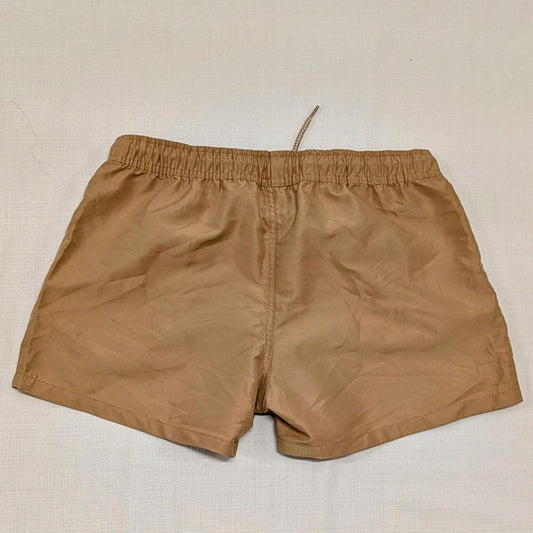 Tan And Brown Swim Shorts