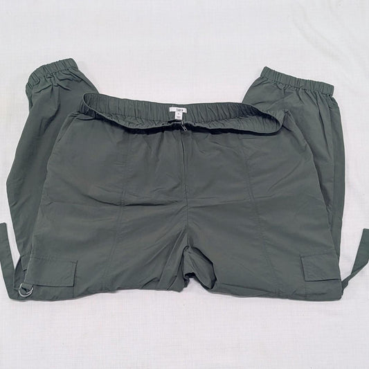 Olive Green Cargo Jogger Pants