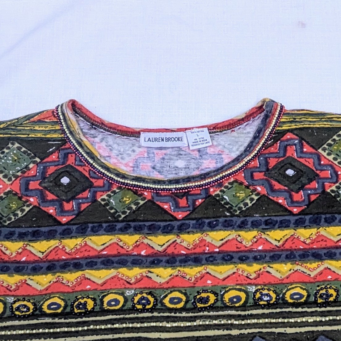 vintage beaded tee