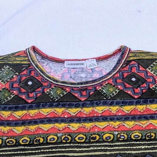 vintage beaded tee