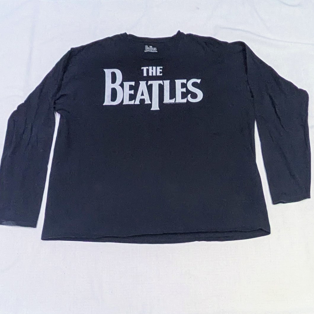 Black and white The Beatles long sleeve tee