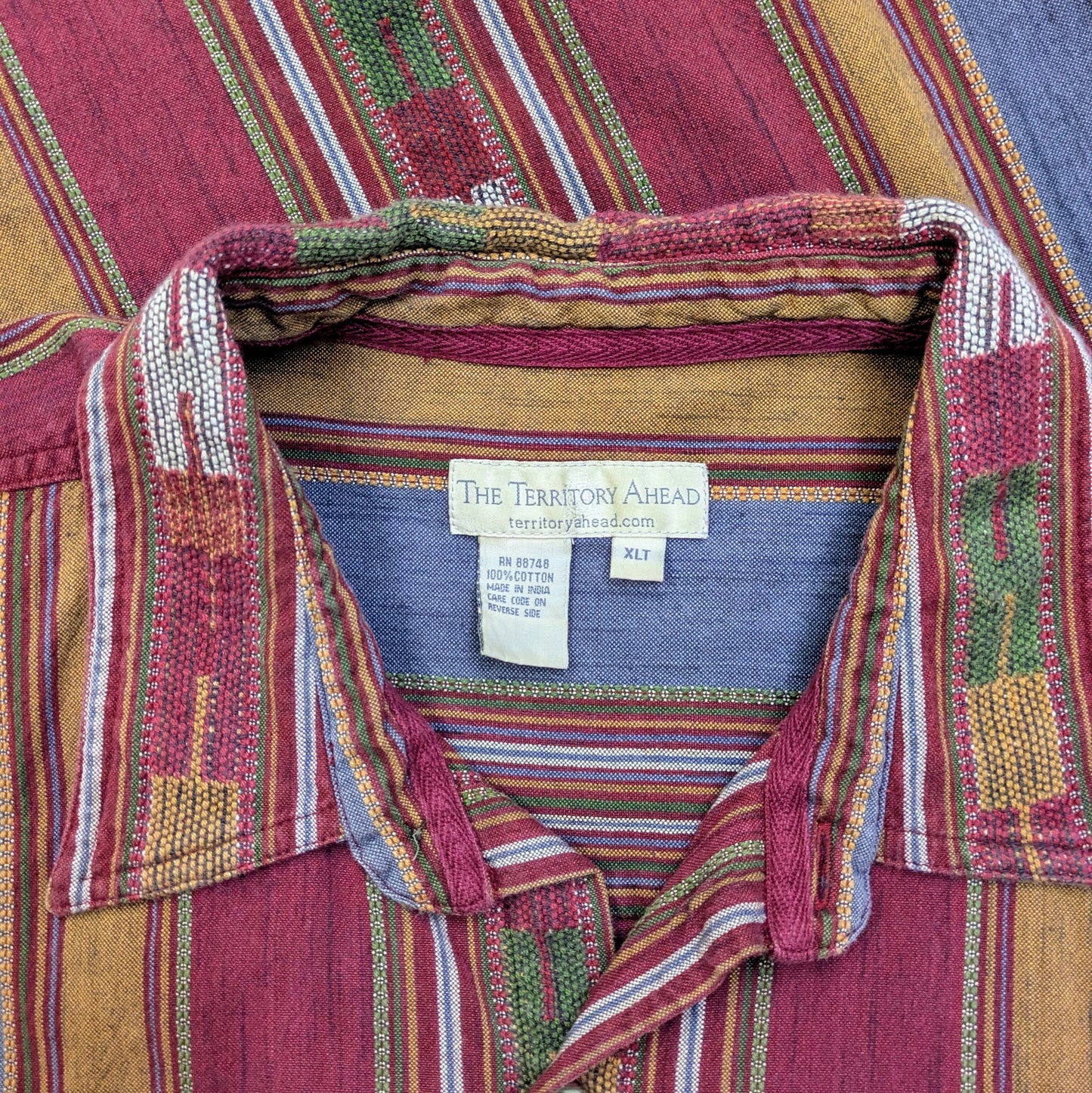 Vintage striped button-up shirt