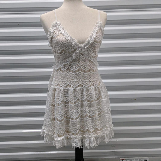 White Lace Mini Dress