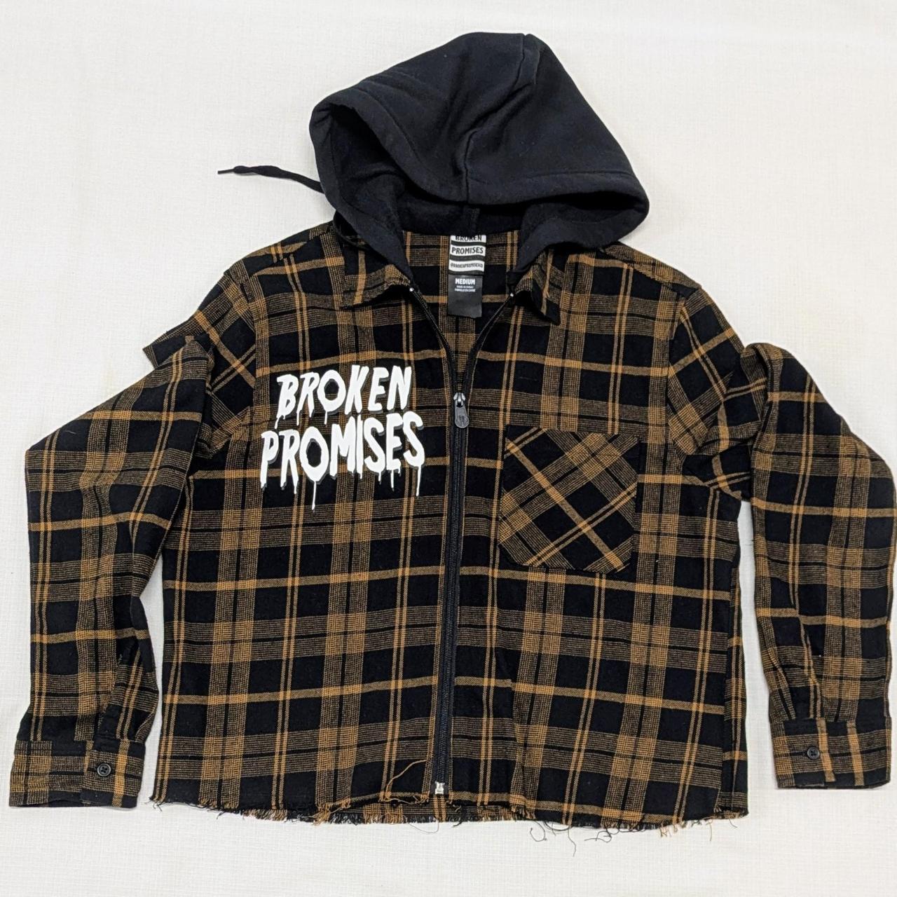 Broken promises hooded flannel