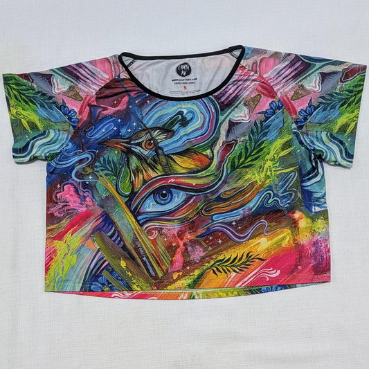 Psychedelic Multi Coloured Crop Top