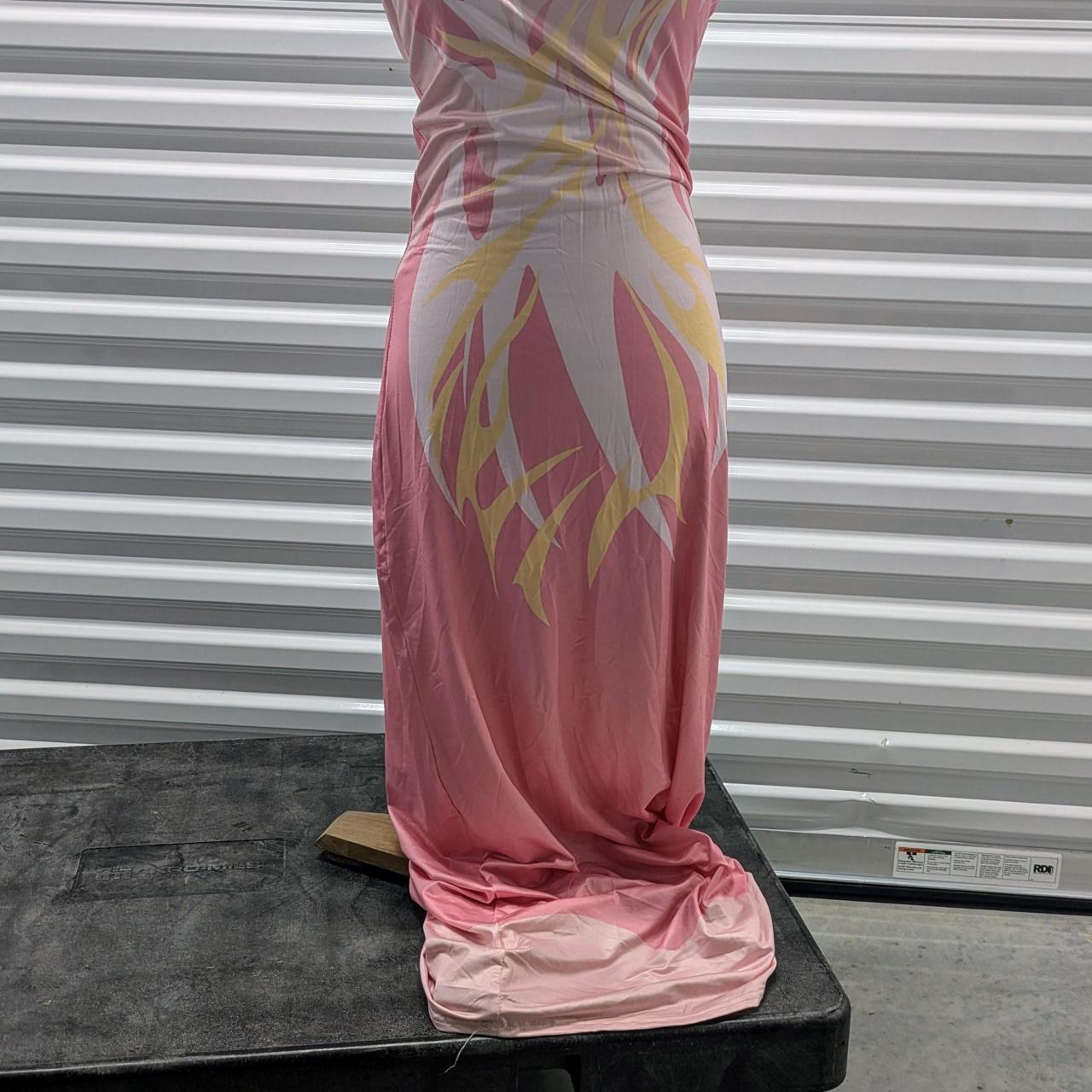 Pink And Yellow Maxi Dress