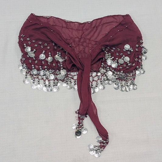 Burgundy Belly Dance Scarf