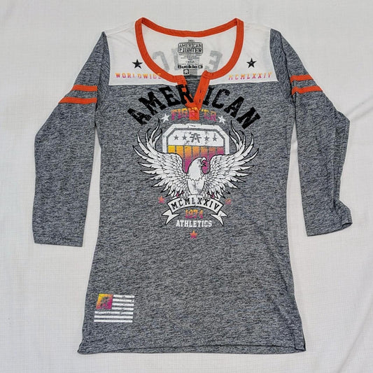Grey And Red American Fighter
