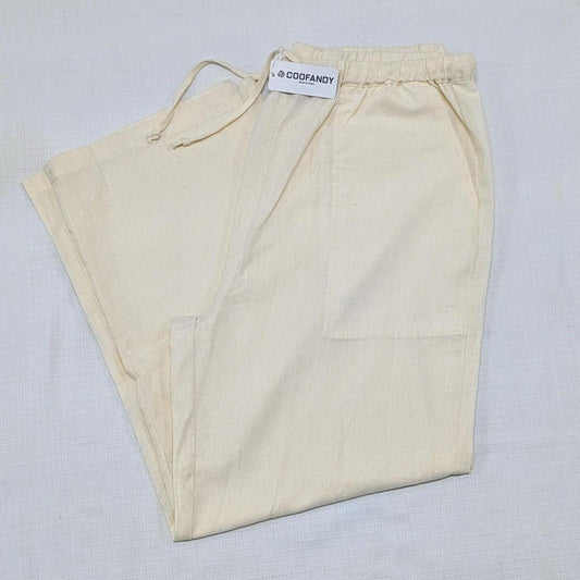 Cream Linen Like Cotton pants