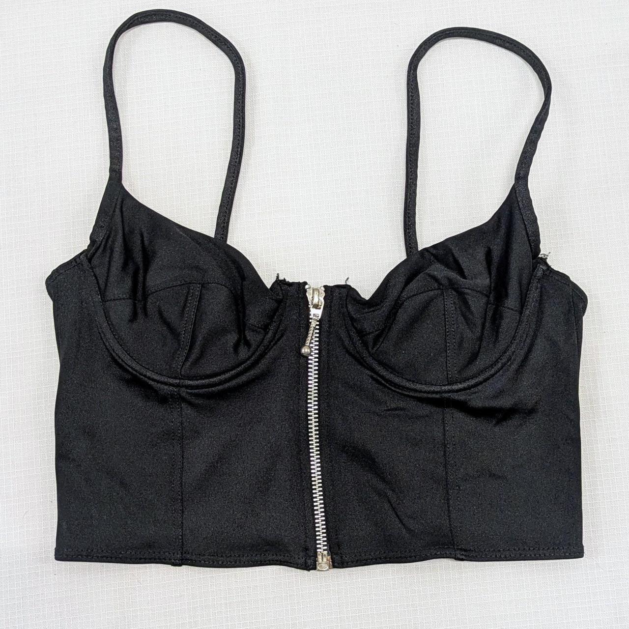 Black Stretch Corset Crop Top