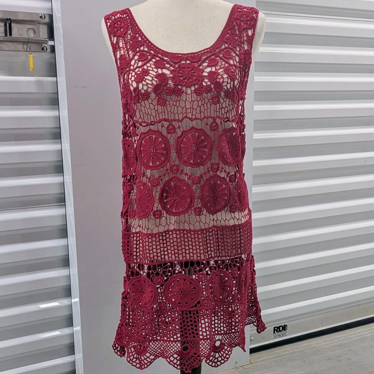 Red Crochet Dress Crochet dress